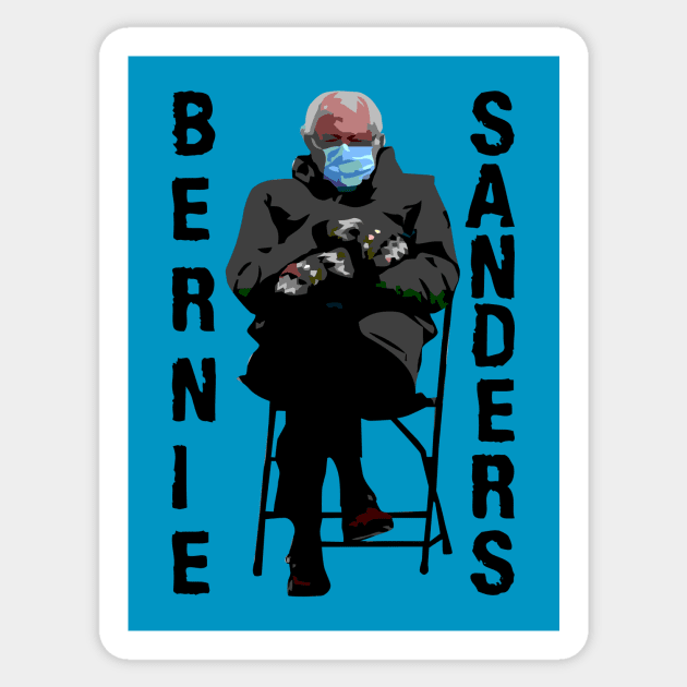 BERNIE SANDERS SITTING ALONE Sticker by MufaArtsDesigns